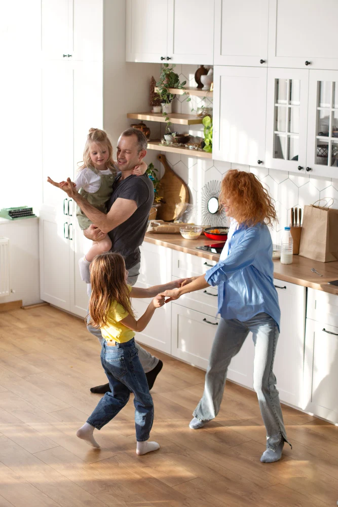 A happy family relaxing in their pest-free St. George home